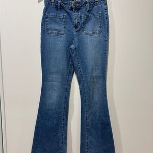 d. jeans Women's Flare Leg Blue Denim